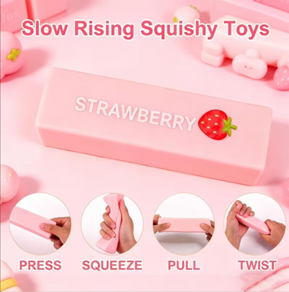 STRAWBERRY SQUISHY 14 cm. Juguete de Mantequilla Anti-Estrés
